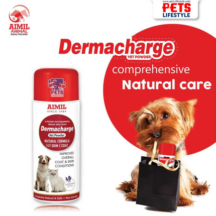 Aimil Dermacharge Vet Powder (100 gm) – Herbal Skin & Coat Care for Pets