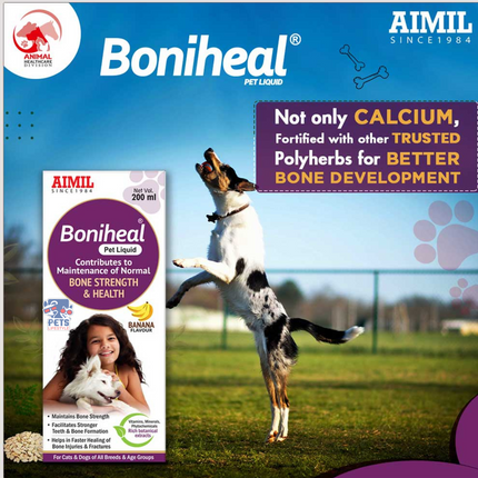 Aimil Boniheal Pet Liquid (200 ml) Supports Bone Strength, Growth & Healing