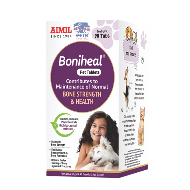 Aimil Boniheal Pet Tablets – Bone & Joint Support for Dogs & Cats (60 Tabs)