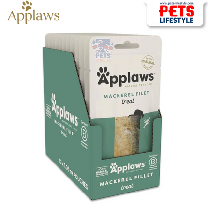 Applaws Natural Mackerel Fillet 100% Natural Cat Treat  30 g
