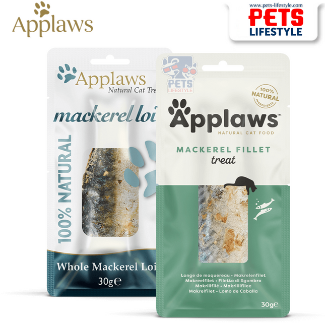 Applaws Natural Mackerel Fillet 100% Natural Cat Treat  30 g