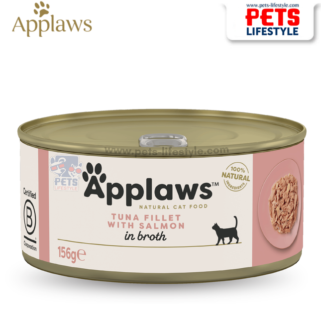 Applaws Cat Wet Food Tin Tuna Fillet with Salmon in Broth 70 gm