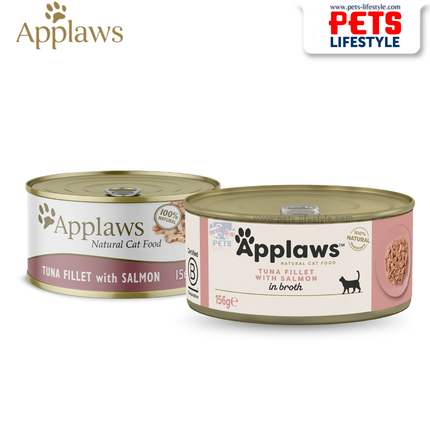 Applaws Cat Wet Food Tin Tuna Fillet with Salmon in Broth 70 gm