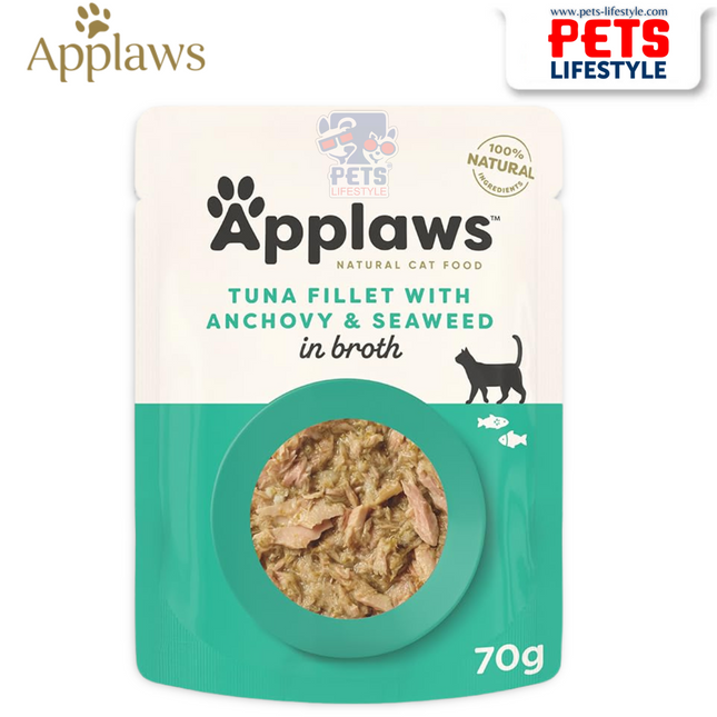 Applaws Cat Wet Food Tuna Fillet with Whole Anchovy in Broth 70 g