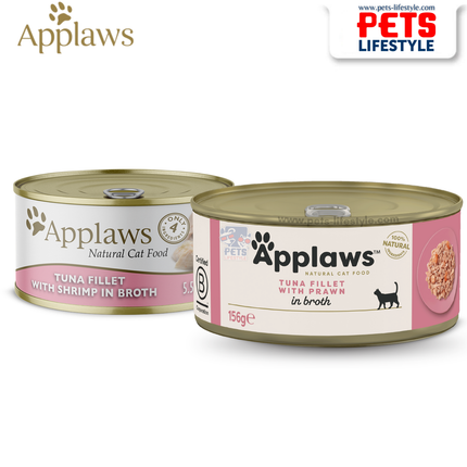 Applaws Cat Wet Food Tuna Fillet and Prawns in Broth - 70 g