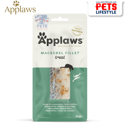 Applaws Natural Mackerel Fillet 100% Natural Cat Treat  30 g