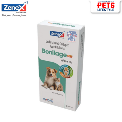Zenex Bonilage Pet  Tabs (Joint Mobility & Flexibility Supplement for Dogs and Cats)