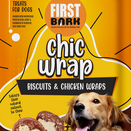 First Bark Chic Wrap Biscuits & Chicken Wraps Flavour-70g