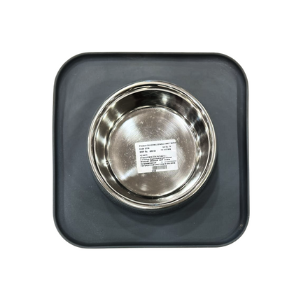 Black Color Mat With Bowl For Dogs