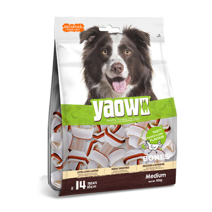Gnawlers Yaowo Knotted Chicken & Liver Dog Treat – 6 inch