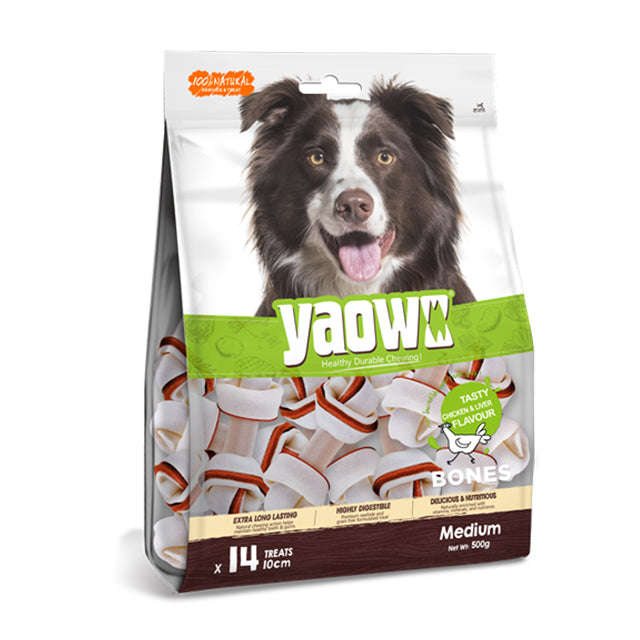 Gnawlers Yaowo Knotted Chicken & Liver Dog Treat – 10 cm