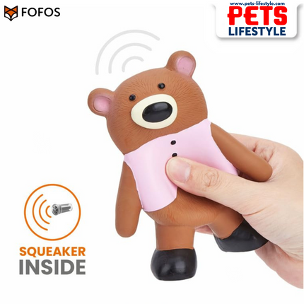 FOFOS Latex Toy Bear – Squeaky Chew Toy for mall Dogs