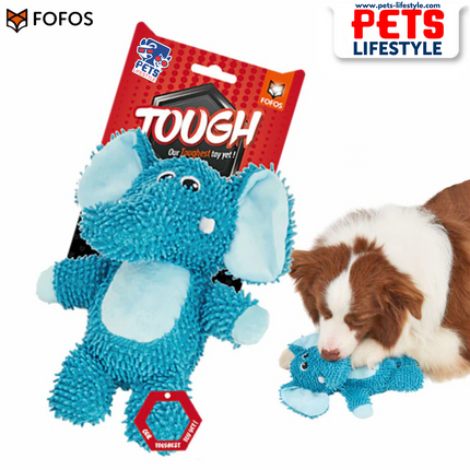 FOFOS Tough Dog Toy – Elephant ,Durable Squeaky Toy