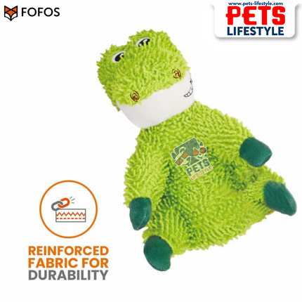 FOFOS Tough Dog Toy – Alligator | Reinforced Plush Squeaky Toy for Dogs