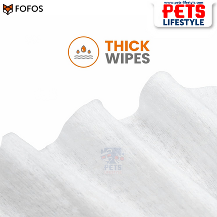 FOFOS Pet Cleaning Wipes – 80ct Unscented | Gentle Everyday Hygiene for Dogs & Cats