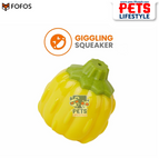 Fofos Giggling Vegi-Bites (Pumpkin ) fun chew toy | Dog Toy India