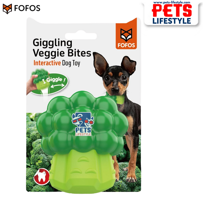 Fofos Giggling Vegi-Bites (Broccoli ) Moderate Chew Toys