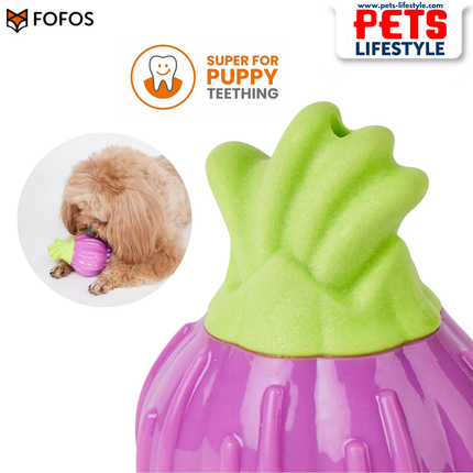 FOFOS Giggling Vegi-Bites Dog Toy (Onion)  Moderate Chew Toys