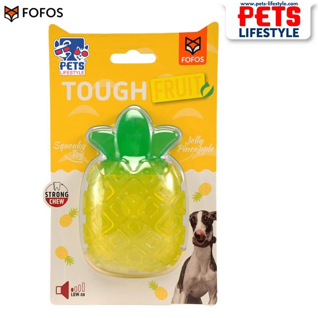 FOFOS Fruity-Bites Squeaky Jelly Pineapple Moderate Chew Toys