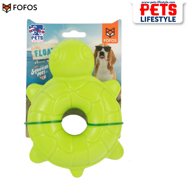 FOFOS Ocean Animal Chewing Squeaky Turtle – Durable Floating Toy for Strong Chewers