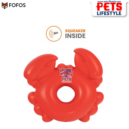 FOFOS Ocean Animal Chewing Squeaky Crab ,Durable Floating Toy for Strong Chewers