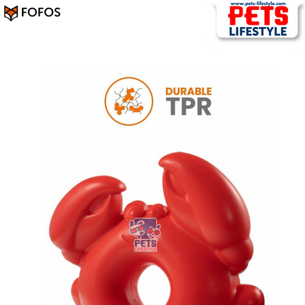 FOFOS Ocean Animal Chewing Squeaky Crab ,Durable Floating Toy for Strong Chewers