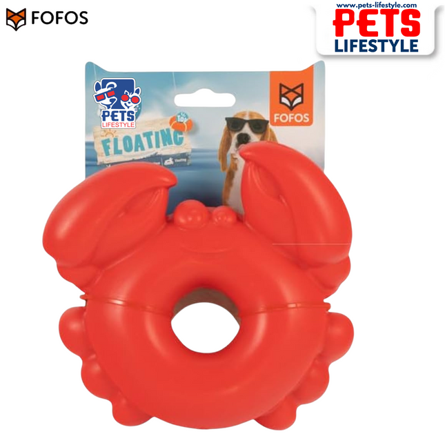 FOFOS Ocean Animal Chewing Squeaky Crab ,Durable Floating Toy for Strong Chewers