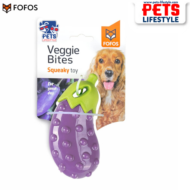 FOFOS Vegi-Bites Eggplant Chew Toy for Dogs