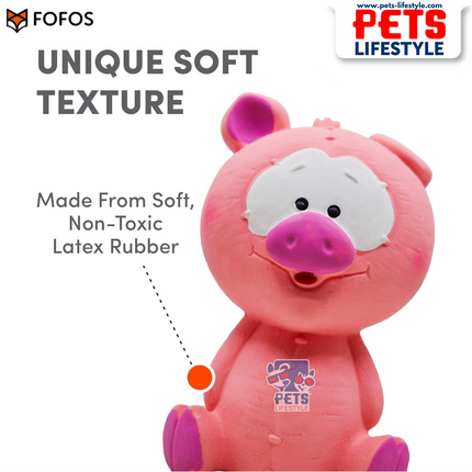 FOFOS Latex Bi Toy Pig for Dogs