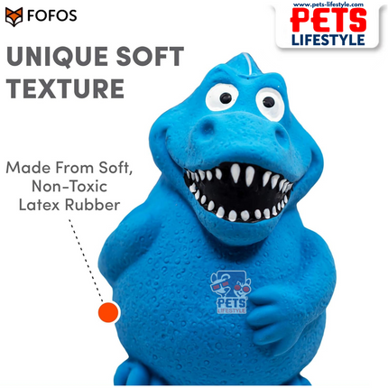 FOFOS Latex Bi Toy Dinosaur fun, squeaky chew toy