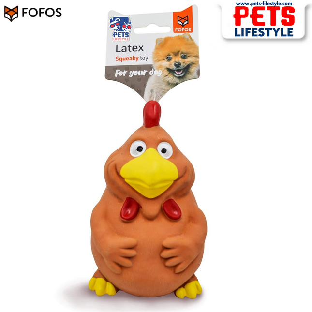 FOFOS Latex Bi Toy Rooster quirky and squeaky chew toy