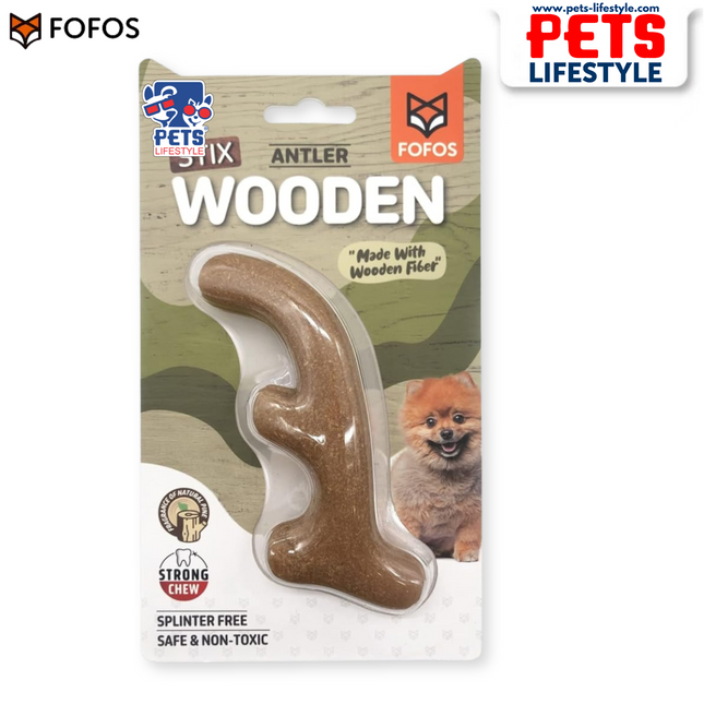 Fofos Woodplay Antler Dog Chew Toy