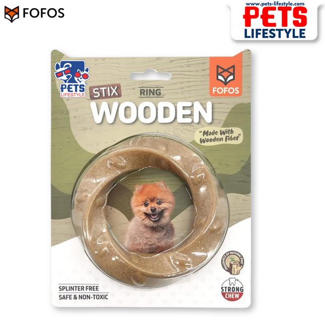 FOFOS Woodplay Ring  chew toy for dogs