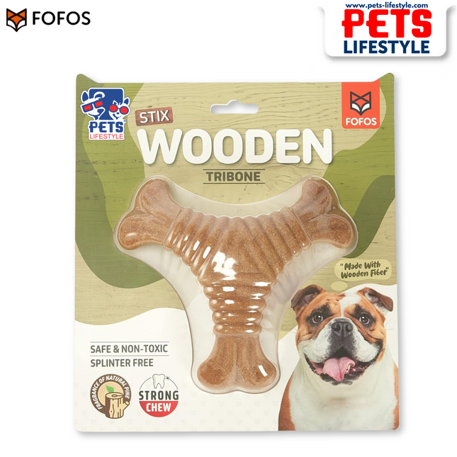 FOFOS Woodplay Triangle is a unique chew toy for dogs