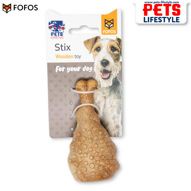 FOFOS Woodplay Drumstick safe and durable chew toy for Dogs