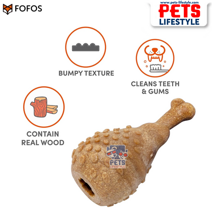FOFOS Woodplay Drumstick safe and durable chew toy for Dogs