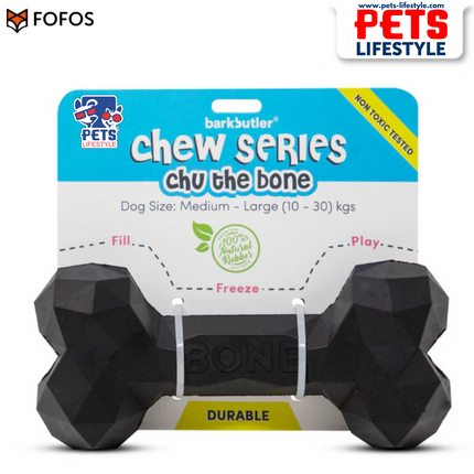 FOFOS Barkbutler Chu The Bone (Black) Chew Treat Toy for Dogs