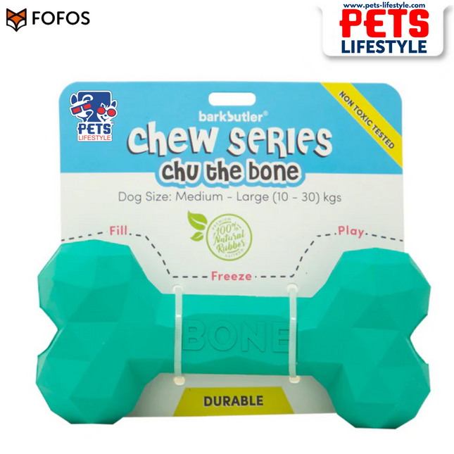 FOFOS Barkbutler Chu The Bone (Green) Chew Treat Toy for Dogs