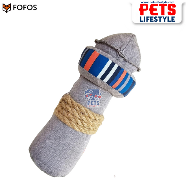 FOFOS S.O.S Light Plush Dog Toy – Eco-Friendly Rope & Plush Toy with Squeaker