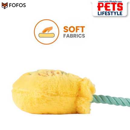 FOFOS Birthday Balloon Plush Dog Toy – Soft & Squeaky Rope Toy | Perfect Birthday Gift for Dogs