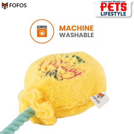 FOFOS Birthday Balloon Plush Dog Toy – Soft & Squeaky Rope Toy | Perfect Birthday Gift for Dogs