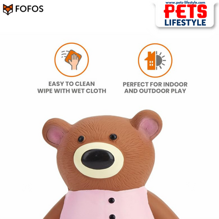 FOFOS Latex Toy Bear – Squeaky Chew Toy for mall Dogs
