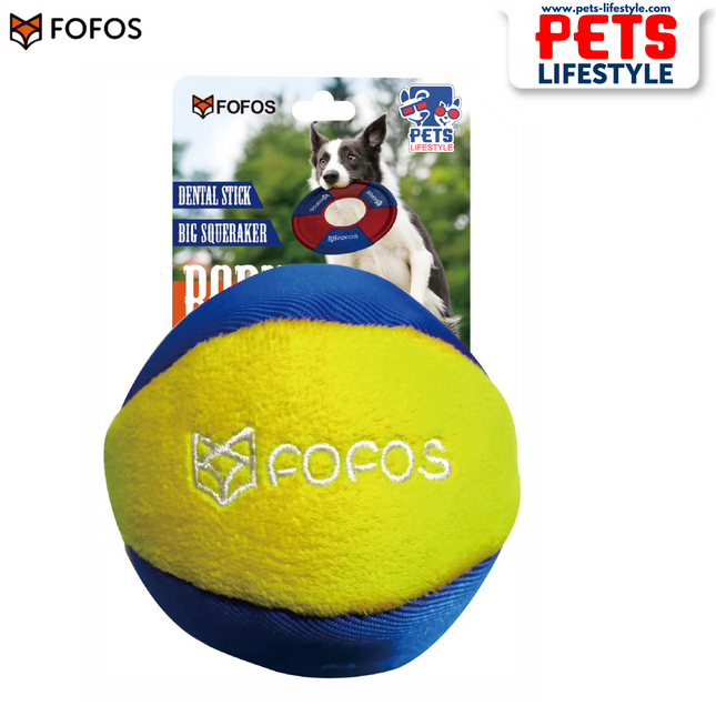 Fofos BarkButler Born Wild Ball – Lightweight Dog Toy (Yellow) 9 x 9 x 11 cm Medium & Large Dogs