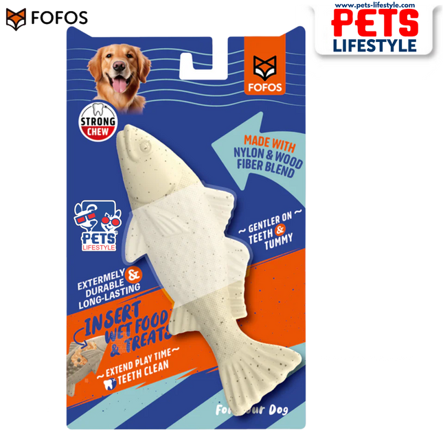FOFOS Durable Dog Chew Toy – Sea Bass