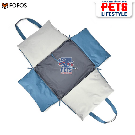 FOFOS Car Seat Carrier & Bed – Grey & Blue