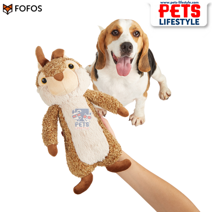FOFOS Wildlife Plush Rabbit – Soft Squeaky Toy for Dogs