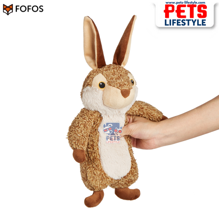 FOFOS Wildlife Plush Rabbit – Soft Squeaky Toy for Dogs