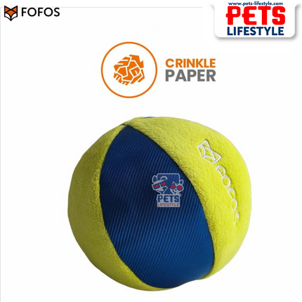 Fofos BarkButler Born Wild Ball – Lightweight Dog Toy (Yellow) 9 x 9 x 11 cm Medium & Large Dogs