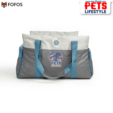 FOFOS Car Seat Carrier & Bed – Grey & Blue