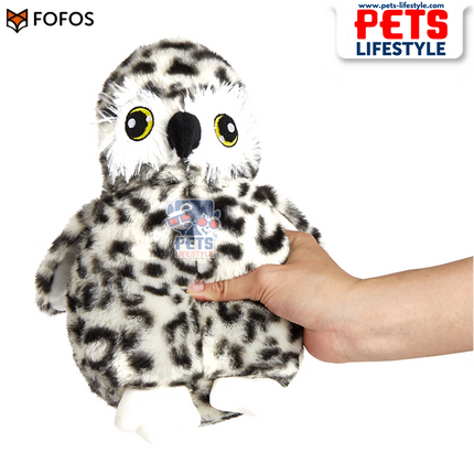 FOFOS Wildlife Plush Owl – Soft Plush Dog Toy with Squeaker